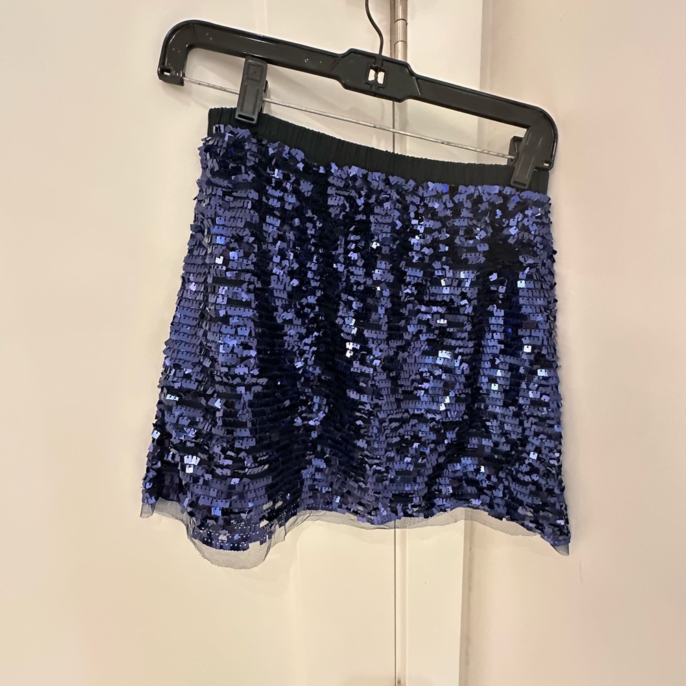 Crewcuts Blue and Purple Sequin Bubble Mini Skirt